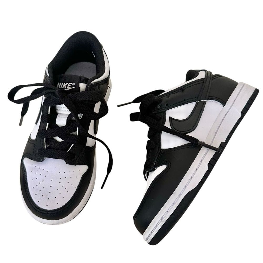 Nike Kids Panda Dunk Low Sneakers Size 10C Black White